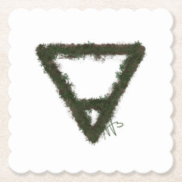 Rocky Earth Element Alchemy Symbool Kartonnen Onderzetters