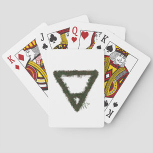 Rocky Earth Element Alchemy Symbool Pokerkaarten