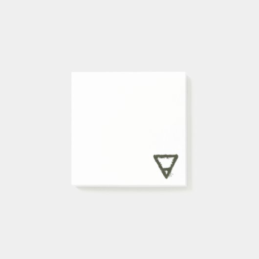 Rocky Earth Element Alchemy Symbool Post-it® Notes (Voorkant)