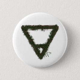 Rocky Earth Element Alchemy Symbool Ronde Button 5,7 Cm
