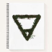 Rocky Earth Element Alchemy Symbool Spiraal Notitieboek (Voorkant)