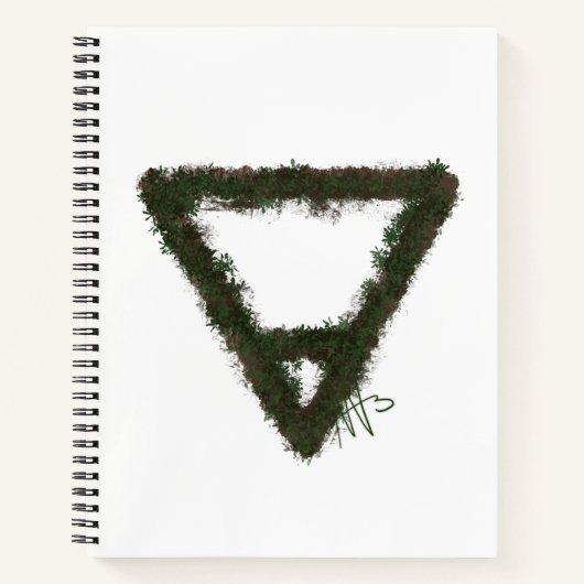 Rocky Earth Element Alchemy Symbool Spiraal Notitieboek (Voorkant)