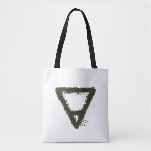 Rocky Earth Element Alchemy Symbool Tote Bag (Voorkant)