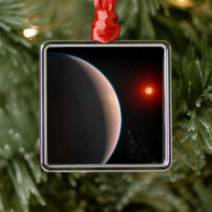 Rocky Exoplanet GJ 486 B in een baan om een rode d Metalen Ornament