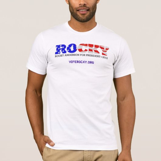 ROCKY FLAG White Shirt (Voorkant)