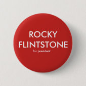 Rocky Flintdstone-knop van Belinda Blinked Ronde Button 5,7 Cm (Voorkant)