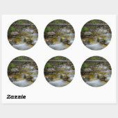 Rocky forest creek ronde sticker (Vel)