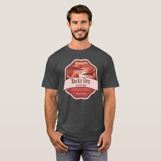 Rocky Glen State Park Fairfield County Connecticut T-shirt (Voorkant volledig)