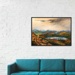 "Rocky Heights" Landscape Painting Foto Afdruk