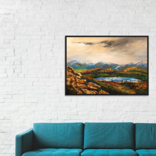 "Rocky Heights" Landscape Painting Foto Afdruk