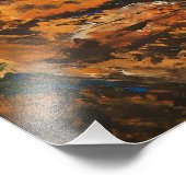 "Rocky Heights" Landscape Painting Foto Afdruk (Hoek)