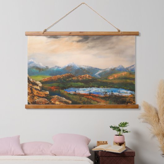 "Rocky Heights" Landscape Painting Hangend Wandkleed (Slaapkamer)