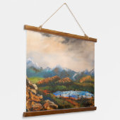 "Rocky Heights" Landschapschildering Hangend Wandkleed (Gebogen)