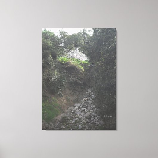 Rocky Hill aan de Lower Arroyo Seco Natuur Trail Canvas Afdruk (Voorkant)