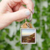Rocky Hillside, Red Flowers, Acadia National Park Sleutelhanger (Hand)