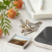 Rocky Hillside, Red Flowers, Acadia National Park Sleutelhanger (Zijkant)