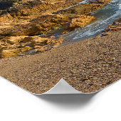 Rocky kustlijn van Les Sables d'Olonne in Frankrij Poster (Hoek)