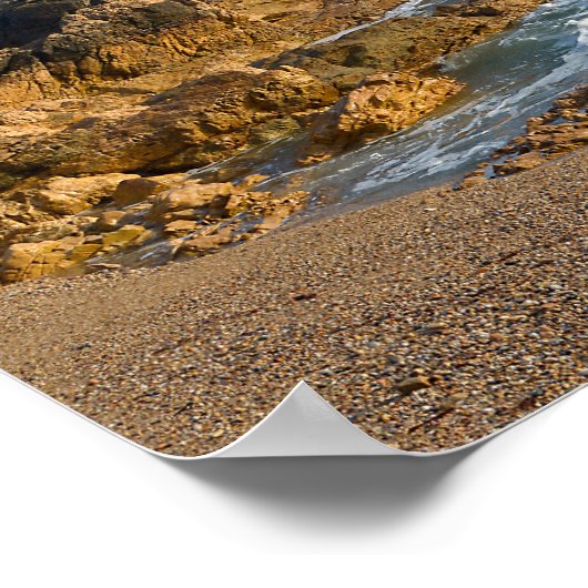 Rocky kustlijn van Les Sables d'Olonne in Frankrij Poster (Hoek)