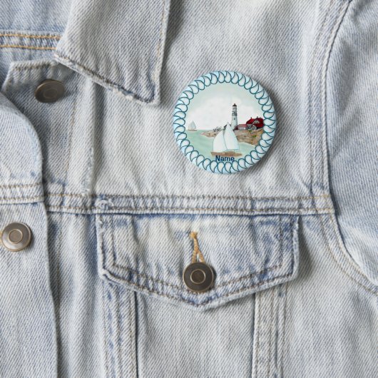 Rocky Lighthouse Ronde Button 5,7 Cm (In situ)