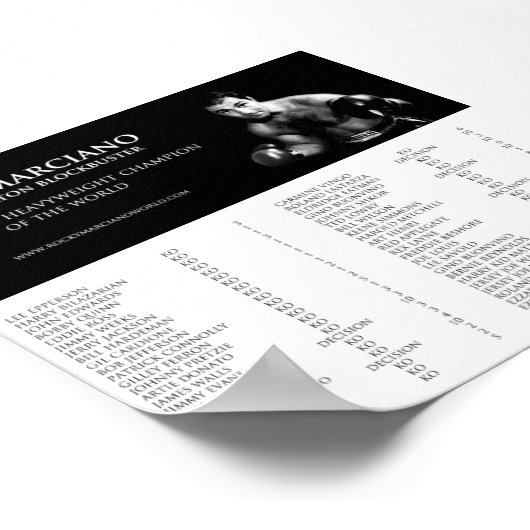 Rocky Marciano Poster (Hoek)