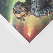 Rocky Mastiff hond spelen elektrische gitaar - Tissuepapier (Detail)