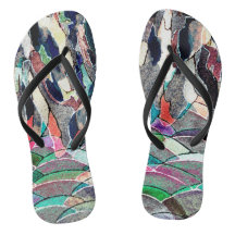 Rocky Meadow Waterverf Abstracte Art Teenslippers