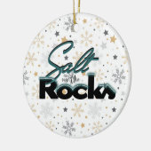 Rocky met kerstboomversiering keramisch ornament (Links)