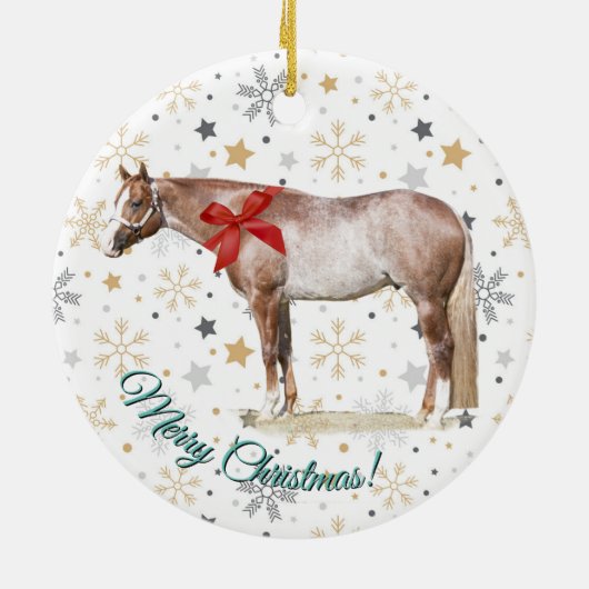 Rocky met kerstboomversiering keramisch ornament (Achterkant)