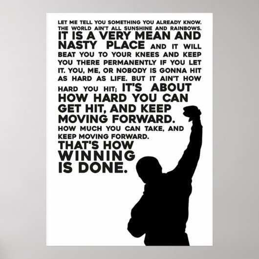 Rocky Motivation alpolmanujsaf Poster (Voorkant)