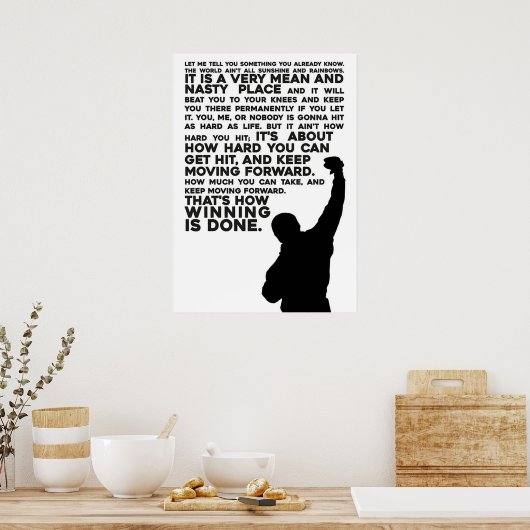 Rocky Motivation alpolmanujsaf Poster (Keuken)