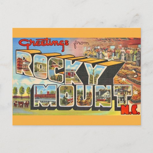 Rocky Mount NC ansichtkaart Briefkaart (Voorkant)
