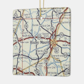 Rocky Mount NC Map Keramisch Ornament (Links)