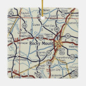 Rocky Mount NC  Map Keramisch Ornament (Achterkant)