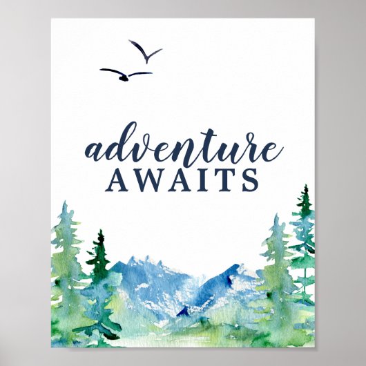 Rocky Mountain Adventure Await Poster (Voorkant)