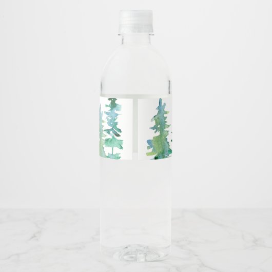 Rocky Mountain Adventure Await Waterfles Etiket (Achterkant)