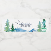 Rocky Mountain Adventure Await Waterfles Etiket (Enkel label)