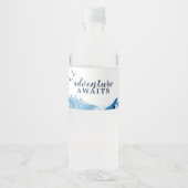 Rocky Mountain Adventure Await Waterfles Etiket (Voorkant)