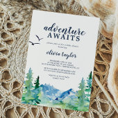 Rocky Mountain Adventure wacht op Baby shower Kaart