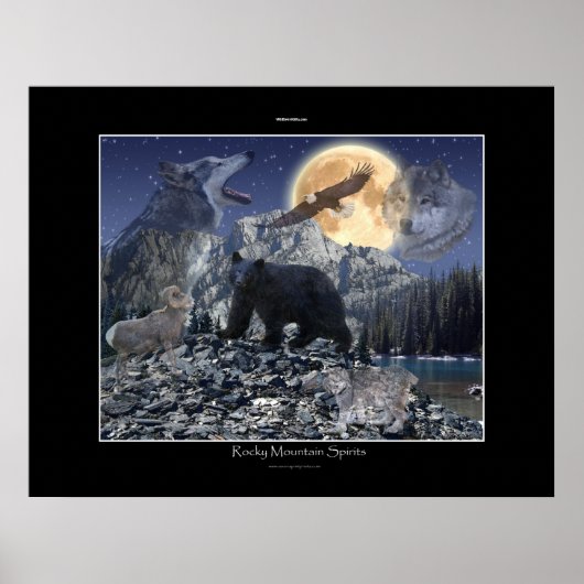 ROCKY MOUNTAIN ANIMAL SPIRITS Art Poster (Voorkant)
