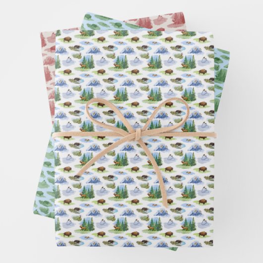 Rocky Mountain Animal Toile  Inpakpapier Vel (In situ)