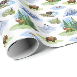 Rocky Mountain Animal Toile (Origineel) Cadeaupapier