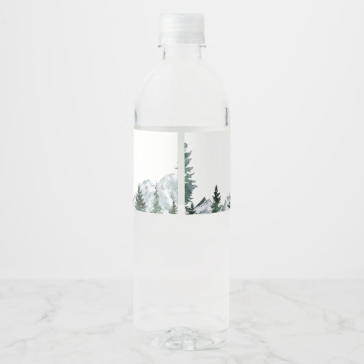 Rocky Mountain Avonturen Waterfles Label Waterfles Etiket (Achterkant)