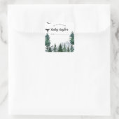 Rocky Mountain Baby shower Bookplaat Vierkante Sticker (Tas)