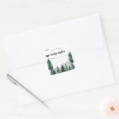 Rocky Mountain Baby shower Bookplaat Vierkante Sticker (Envelop)