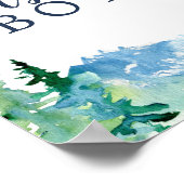 Rocky Mountain Baby shower Het is een Jongen Teken Poster (Hoek)