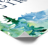 Rocky Mountain Baby shower Het is een meisjesbord Poster (Hoek)