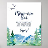 Rocky Mountain Baby shower Mam-osa Bar Sign Poster (Voorkant)