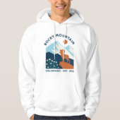 Rocky Mountain Bighorn Sheep Mid-Century Park Hoodie (Voorkant)