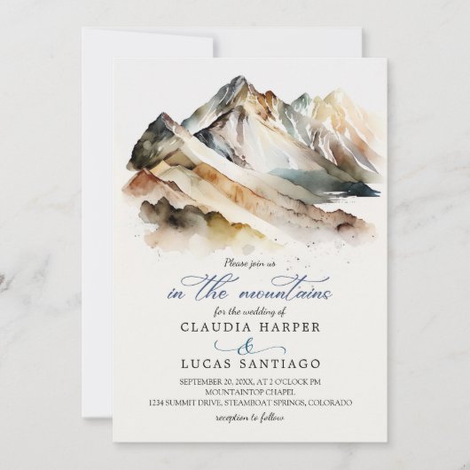 Rocky Mountain bruiloft Kaart (Voorkant)