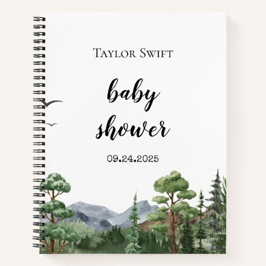 Rocky Mountain Cadeautracker voor Babyshower Notitieboek (Voorkant)